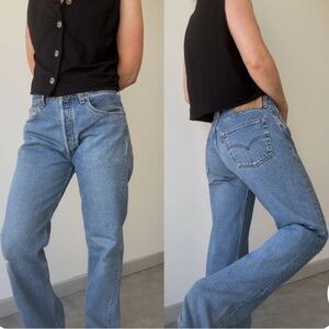 Levi's Women's 501 Classic Blue Straight Leg Jeans